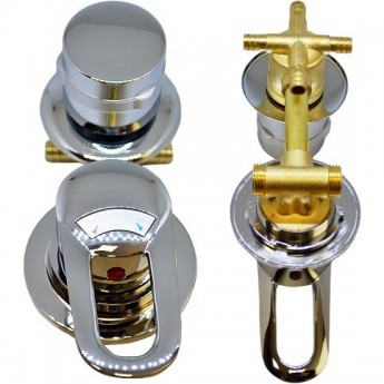 Смеситель ERLIT для душевой кабины 4-х режимный 100 мм в сборе выводы под хомут